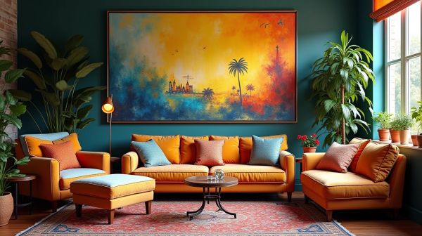Apportez de la couleur à votre intérieur avec un tableau coloré